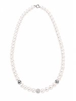 Necklace Idee Preziose dal 1987 Woman in White Gold Perla IP.CK18B/30P
